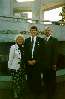 Hermana Oveson, myself, and President Oveson in front of the Buenos Aires Temple