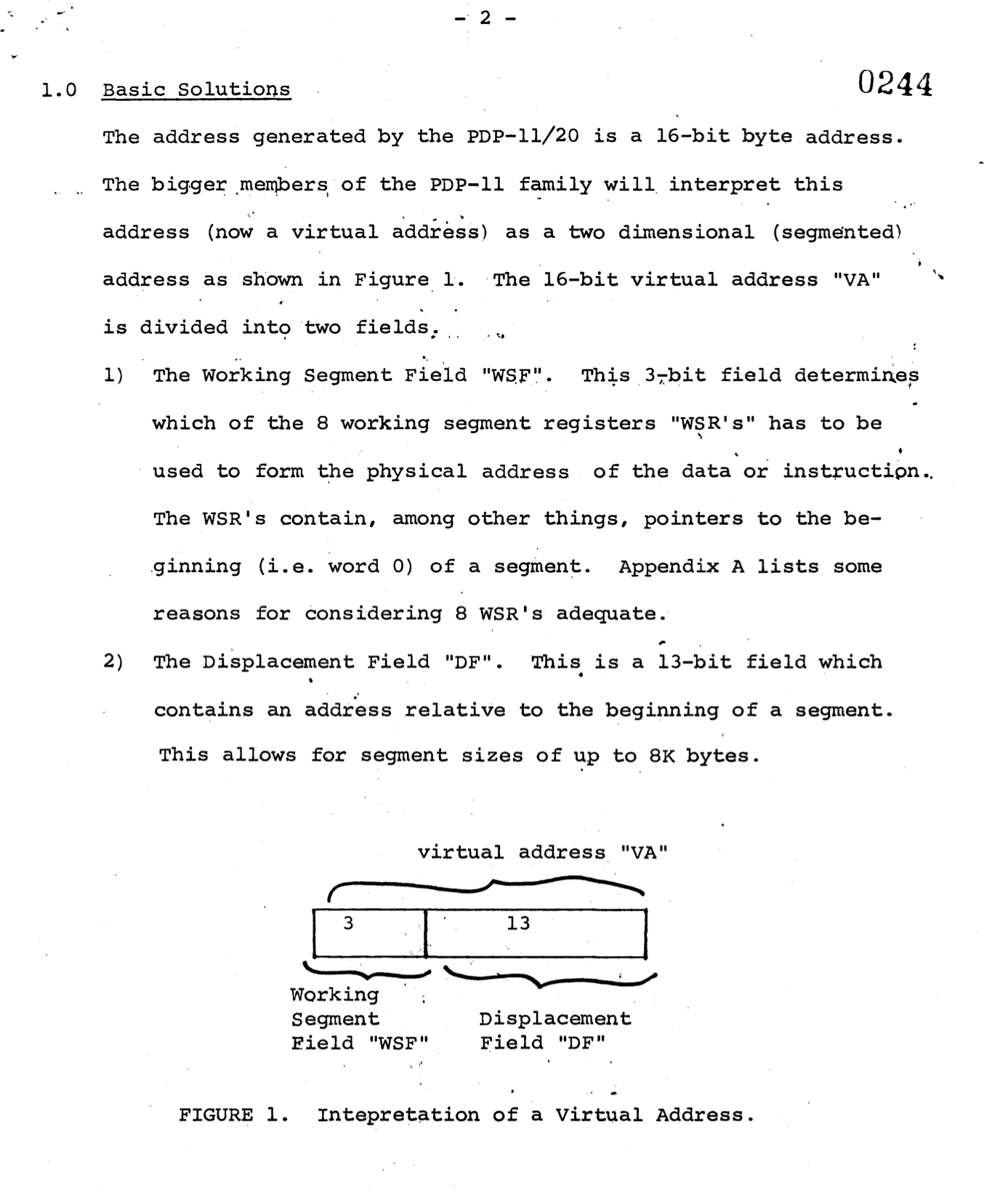 PDP-11 Segmentation Design