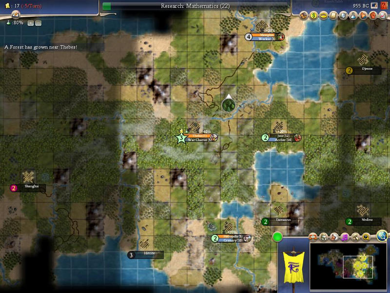 Egyptian empire at 955 BC