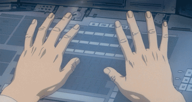 Typing Cyborg from ‘Ghost In The Shell’