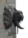 A gargoyle on a corner of the Aachen cathedral.