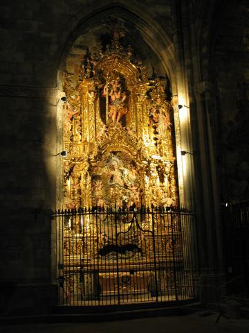 The Capella [chapel] (1704-1708) and Retaule [altarpiece] (1709-1718) de la Purssima Concepci [of the Immaculate Conception], by Paul Costa, in the Girona cathedral.