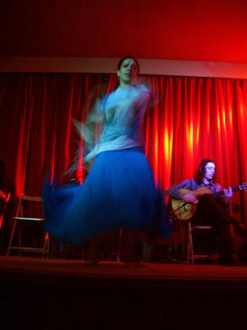 A flamenco dancer in Barcelona. 