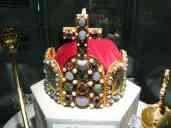A jeweled crown in the Rothenburg Medieval Crime Museum.