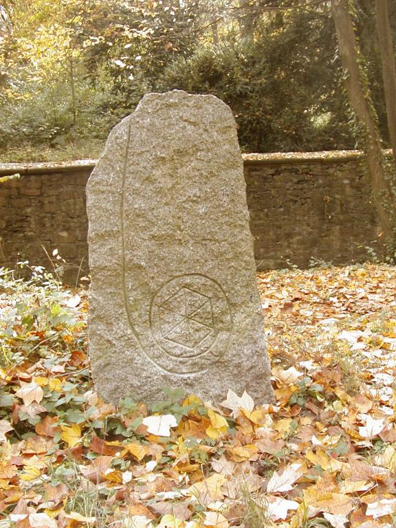 A very strangely carved rock in the Schlopark.  Every time we go
exploring, we find something new and unusual.