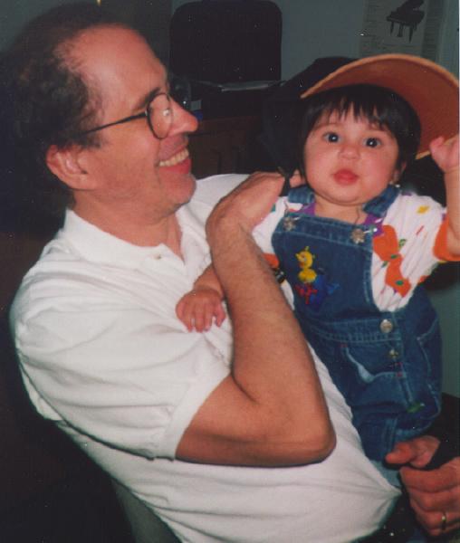 Trying Dad's hat on for size