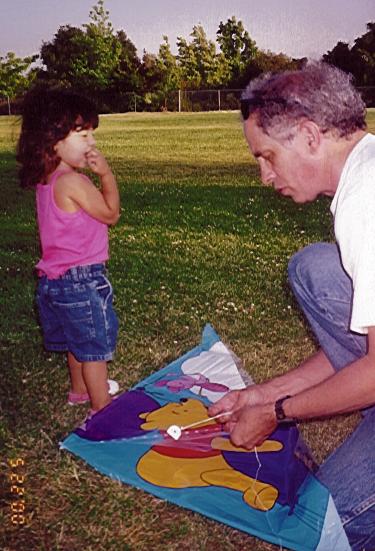 Ready to fly a kite with Daddy