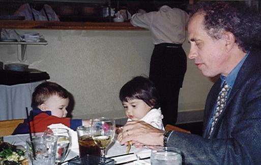 Having lunch with cousin Nick