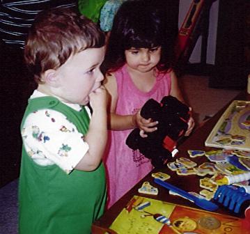 Opening presents with
	Cousin Nick