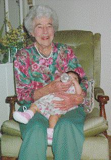 Grandma Peg still knows how
to give a feeding