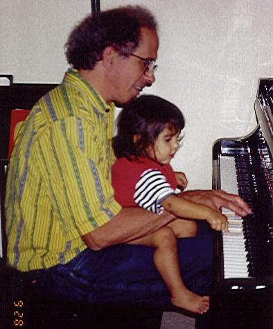 Playing piano with Daddy