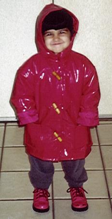 In a
	  new raincoat