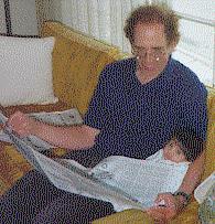 Reading the paper with Dad