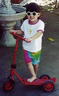 A red scooter for
	  Christmas!