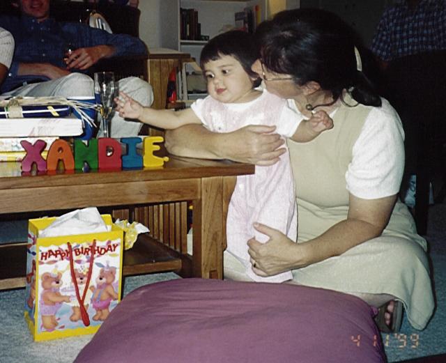 With her namesake toy
