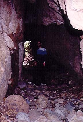 Greg inside a water cave