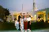 Elder Nuez, myself, and the Shellenberger family at the Buenos Aires Temple