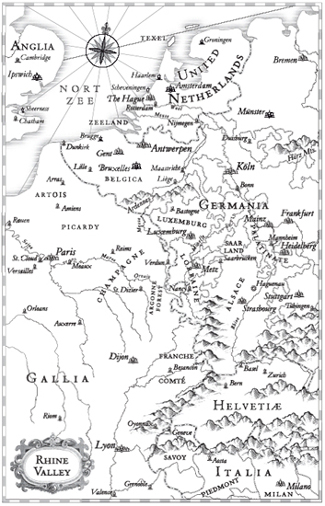 map of the Rhine valley