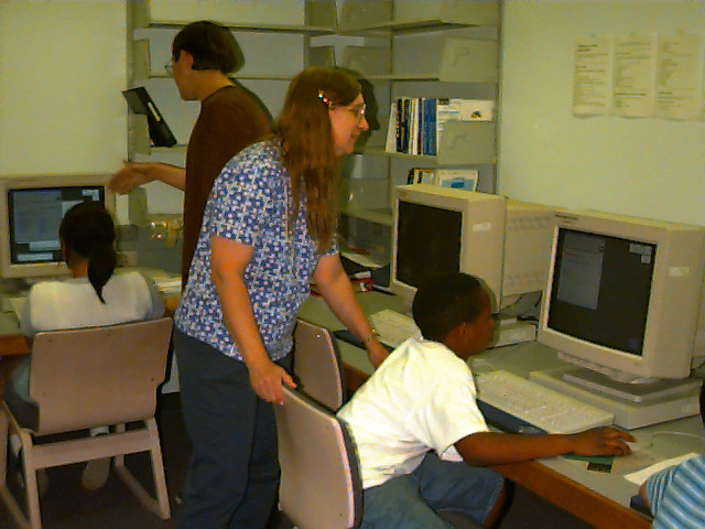 me helping out at the computers project meeting