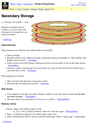 The Wiki Lecture Notes from a Single Slide